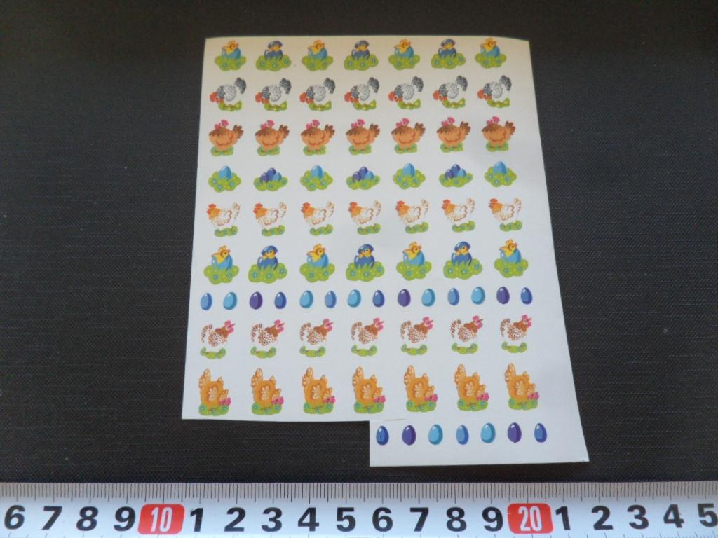 sticker set Pasen kip kippen haan ei kuiken GD057, Ophalen, Zo goed als nieuw