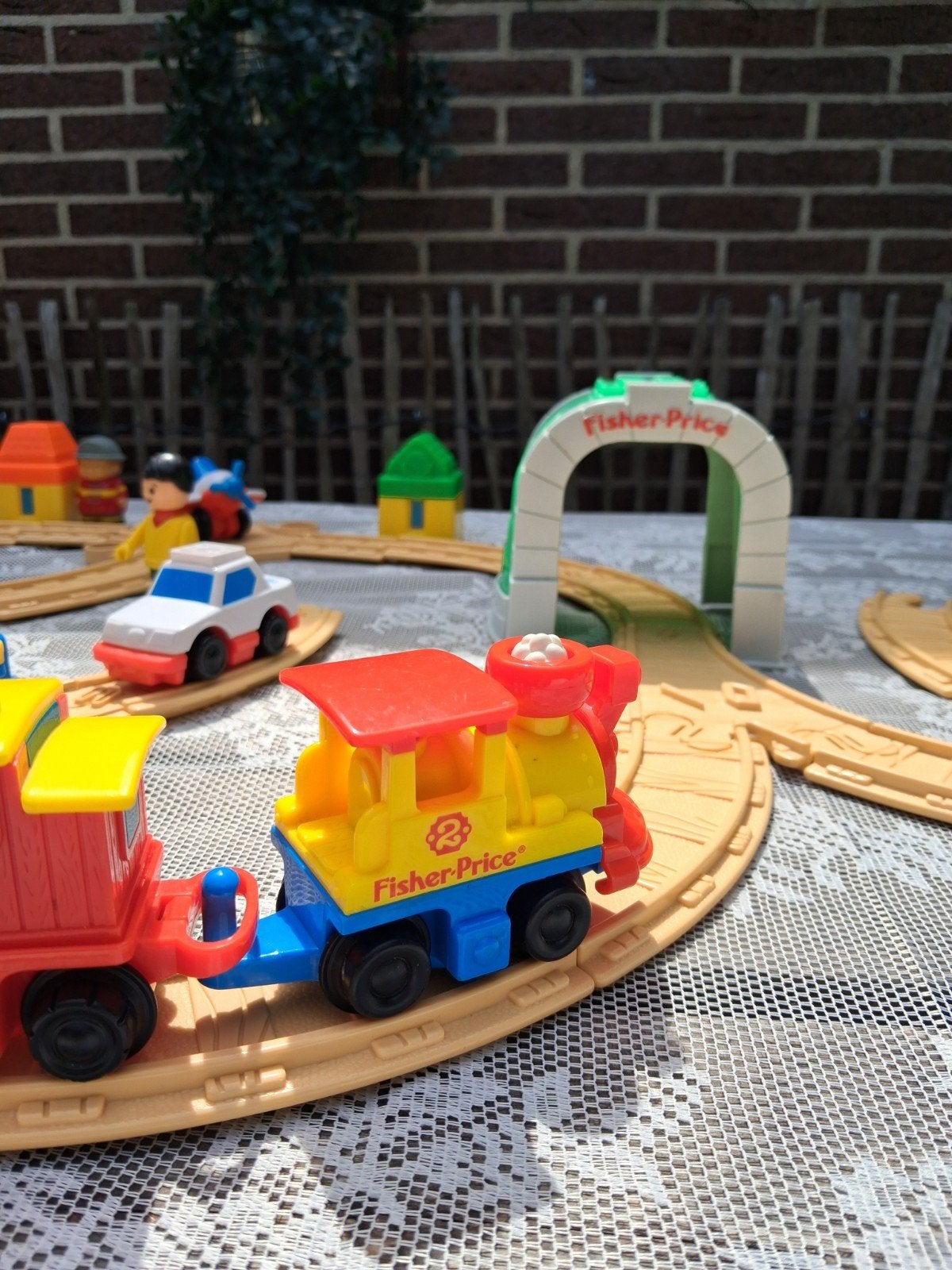 Fisher-Price Trein ,Treinset incl rails , brug , Tankstation, Ophalen of Verzenden, Speelset