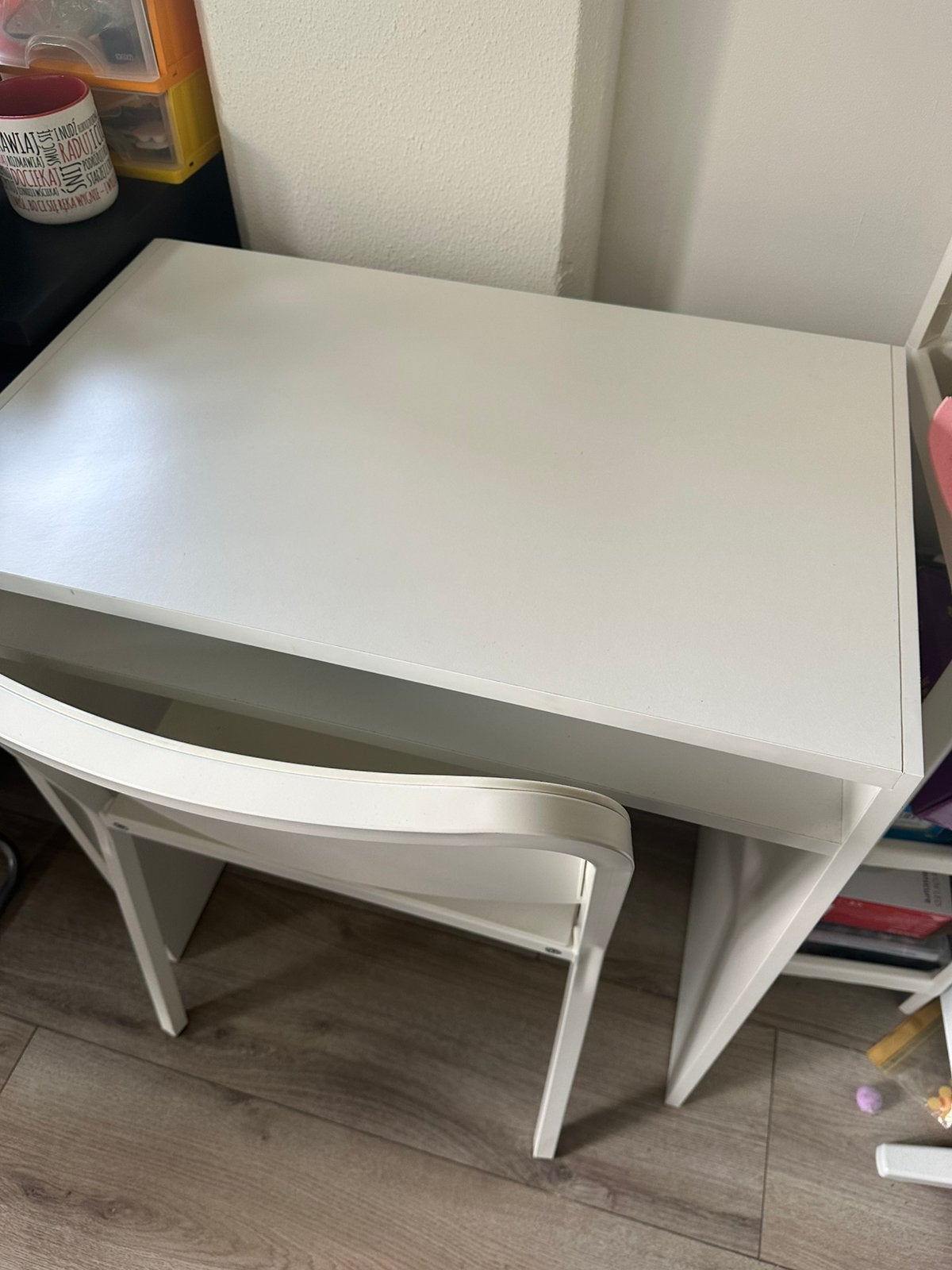 IKEA desk + chair, Ophalen, Gebruikt, Spaanplaat of MDF, IKEA