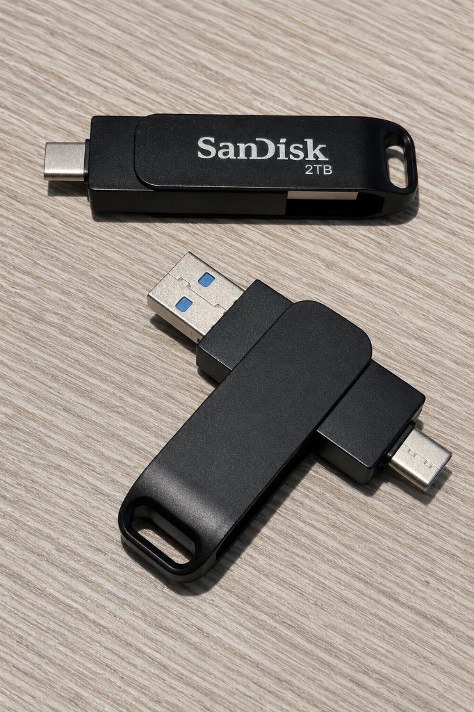 SanDisk 2TB USB-C + USB-A opslag voor camera, foto en video, Scandisk, Verzenden, Overige typen, Zo goed als nieuw