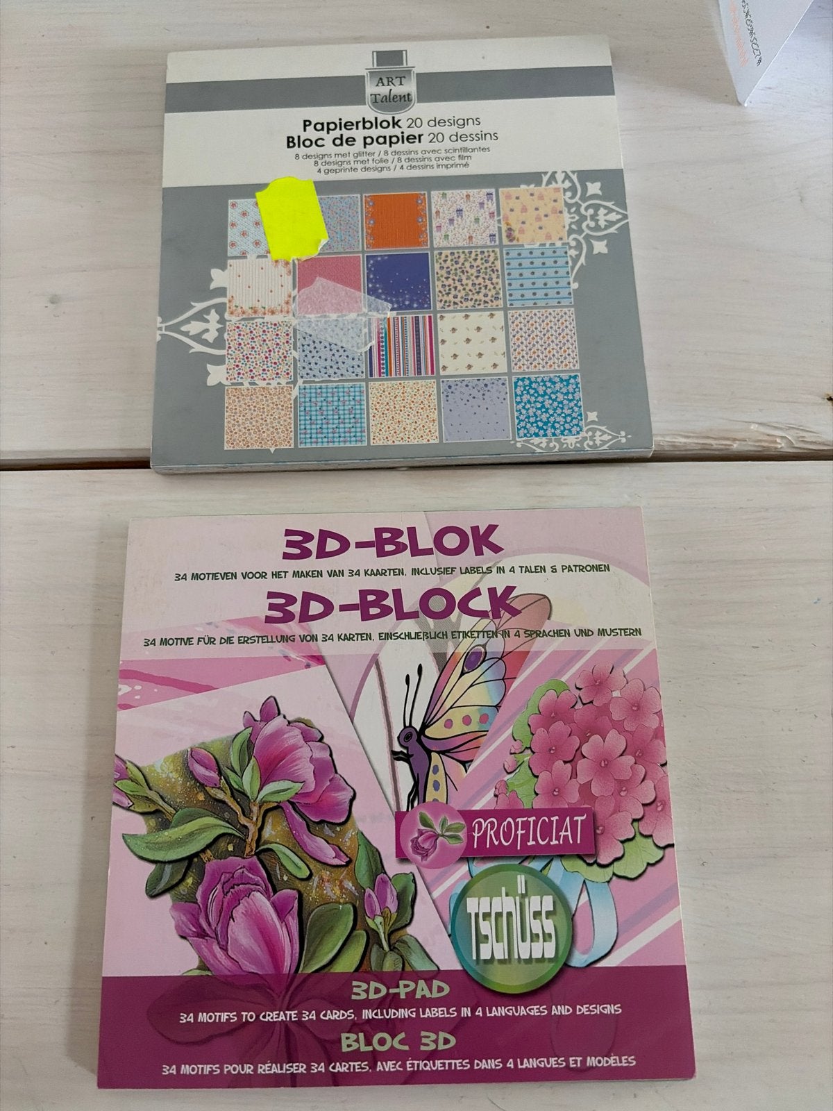 Papierblokken en 3D-blok voor kaarten maken, Ophalen, Nieuw, Overige thema's, Overige typen