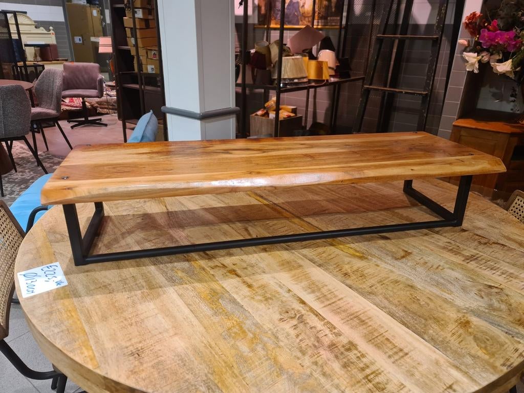 Nieuwe industriële kapstok 100cm acaciahout €30, ., Nieuw, ., Minder dan 100 cm