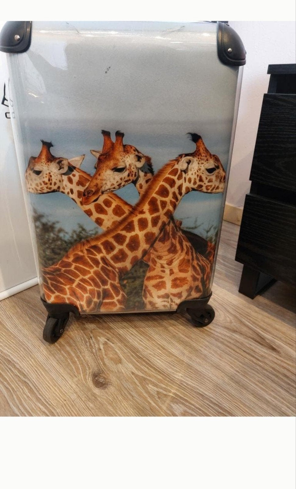 koffer no boring suitcase,55x35x25 giraffe, Ophalen, Gebruikt, Hard kunststof, 45 tot 55 cm