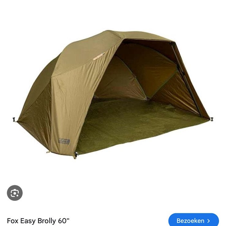 Fox easy brolly 60, Watersport en Boten, Hengelsport | Karpervissen, Ophalen of Verzenden, Zo goed als nieuw, Overige typen