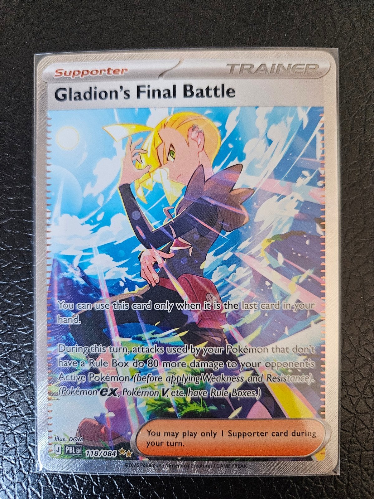 Gladion's Final Battle 118/084 Pitch Black Pokémon Kaart, Ophalen of Verzenden, Nieuw, Losse kaart