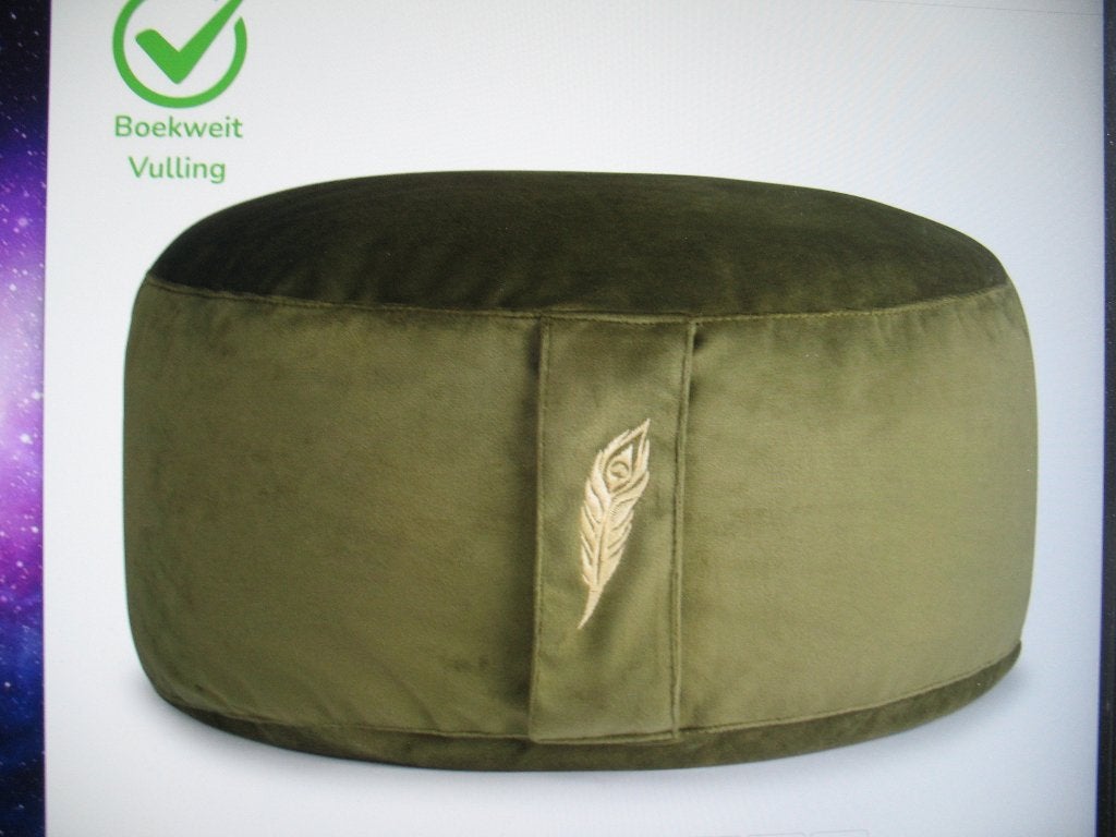 Meditatie Joga Zit Vloer Kussen Groen velvet Dubbel Gestikt, Ophalen, Nieuw, Overige typen