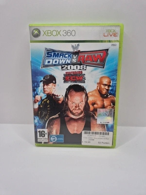 Smack Down vs Raw 2008 Xbox 360, Microsoft Corporation One Microsoft Way Redmond, WA 98052-6399 United States of America (Verenigde Staten) 📞 Telefoon: +1 425-882-8080 support@microsoft.com