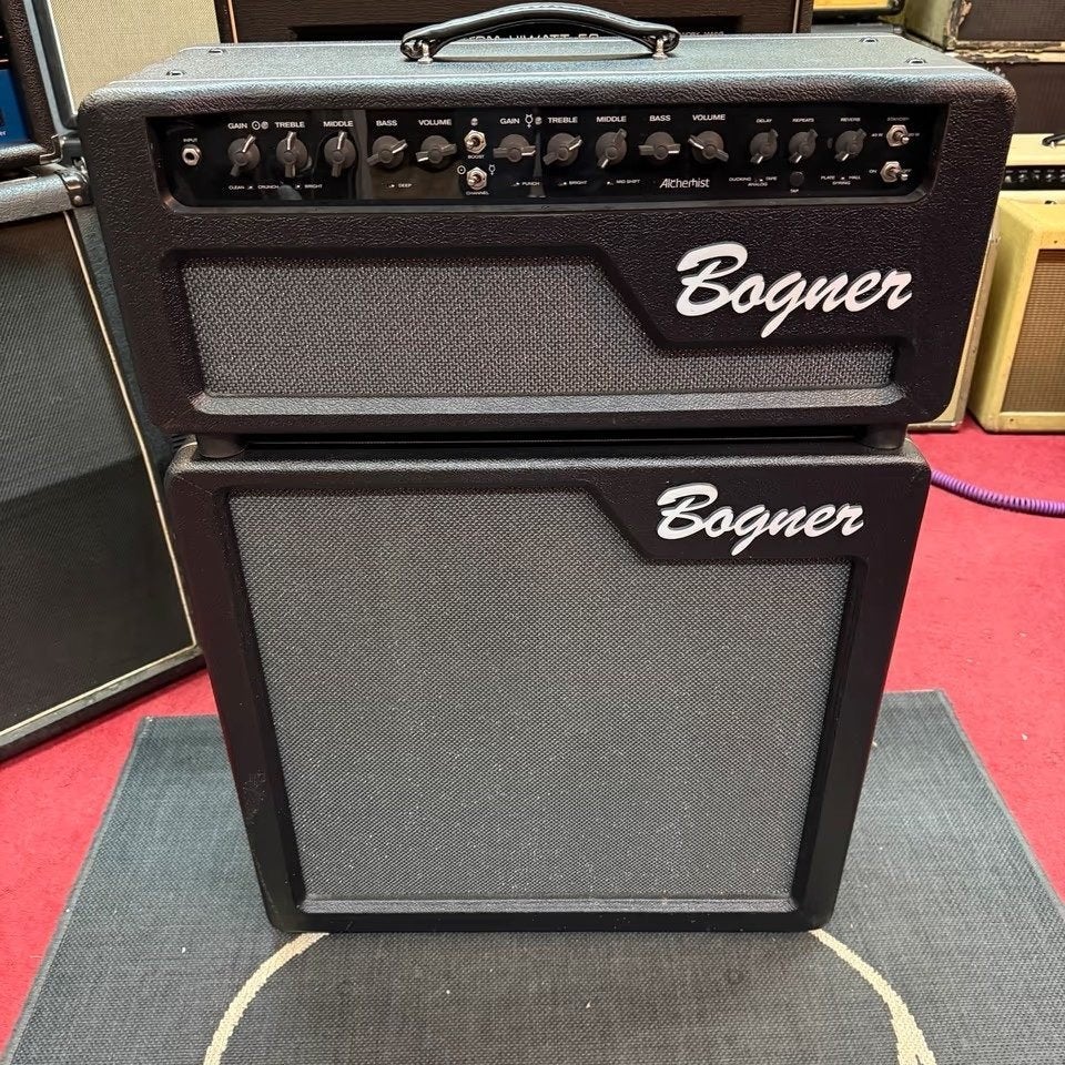 Bogner Alchemist Head + Bogner 212 Cab rui mog, Ophalen, Gebruikt, Gitaar, Minder dan 50 watt