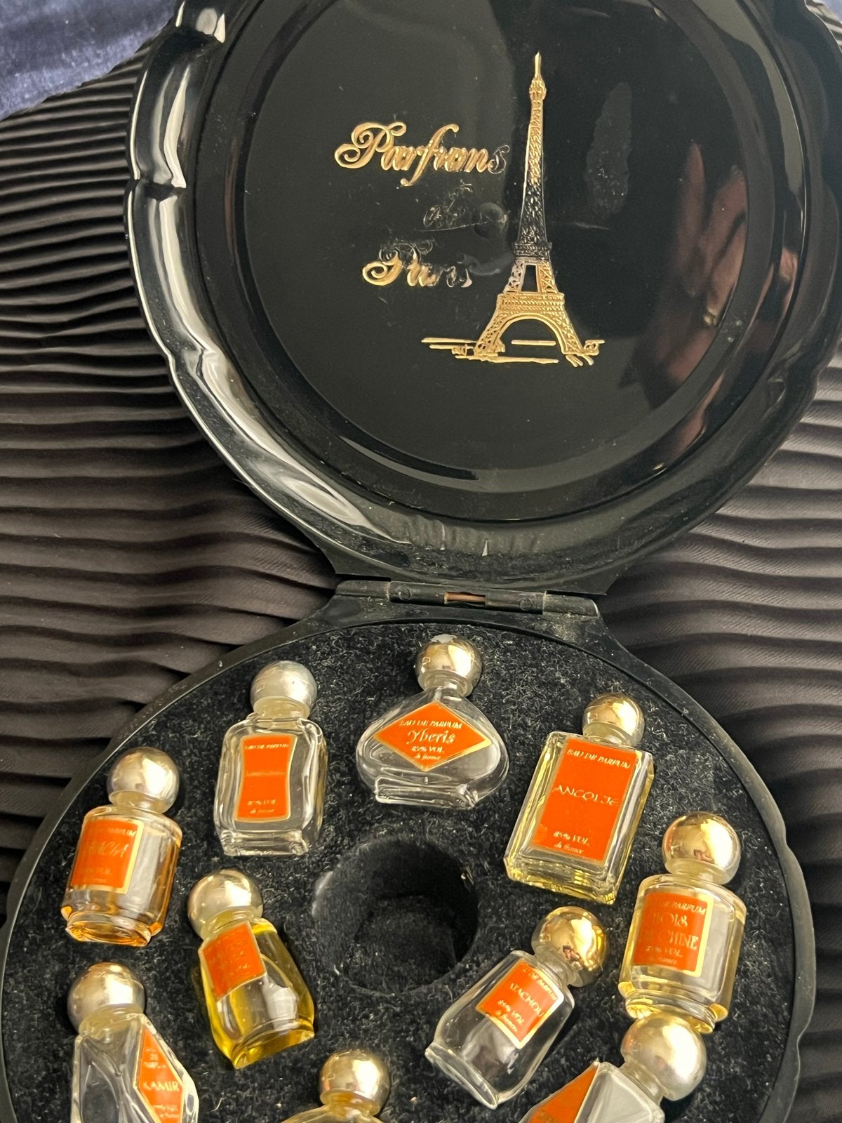 Vintage Parfum Miniatuur Collectie - Parijs Thema, Ophalen of Verzenden, Gebruikt