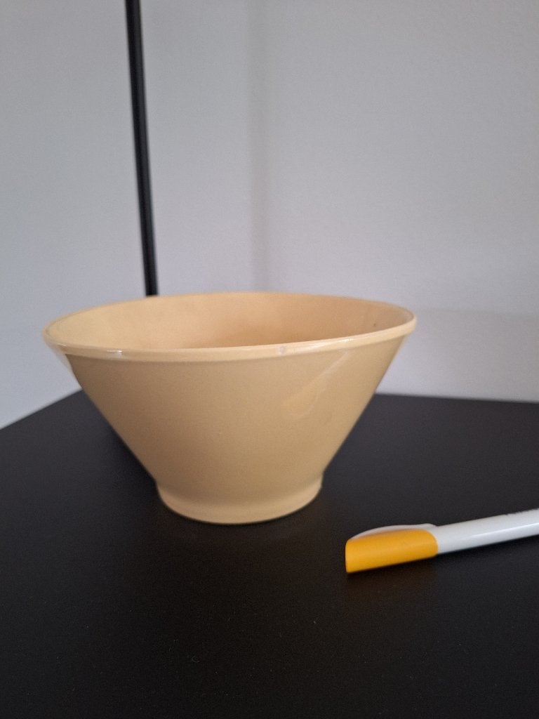 schaal /kom / bloempot geel, Tuin en Terras, Rond, Binnen, Ophalen of Verzenden, Zo goed als nieuw