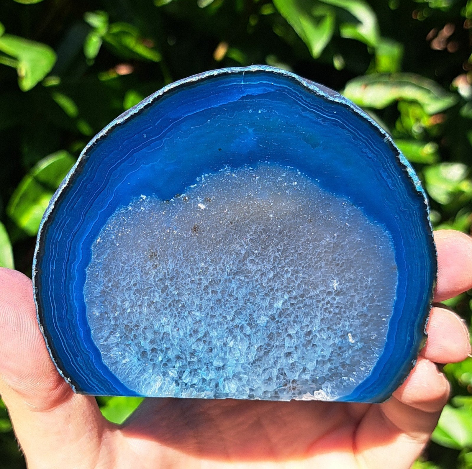 Agaateinde edelsteen verzameling mineralen edelstenen, Verzamelen, Mineralen en Fossielen, Ophalen of Verzenden