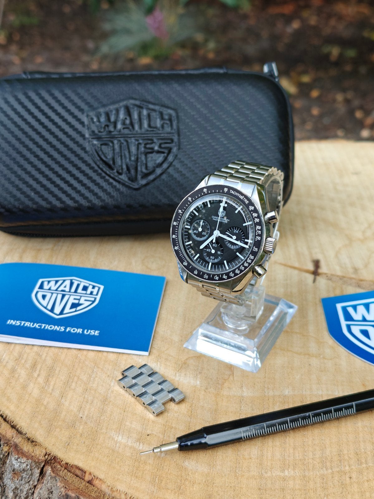 Watchdives WD1861 Chronograph - Full Set, Sieraden, Tassen en Uiterlijk, Horloges | Heren, Leer, Polshorloge, Zo goed als nieuw
