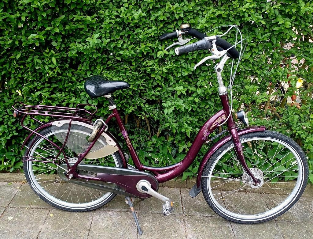 Mooie Sparta Moederfiets 26 inch  (slag in wiel) achter., Fietsen en Brommers, Fietsen | Dames | Moederfietsen, Ophalen, 2 zitjes