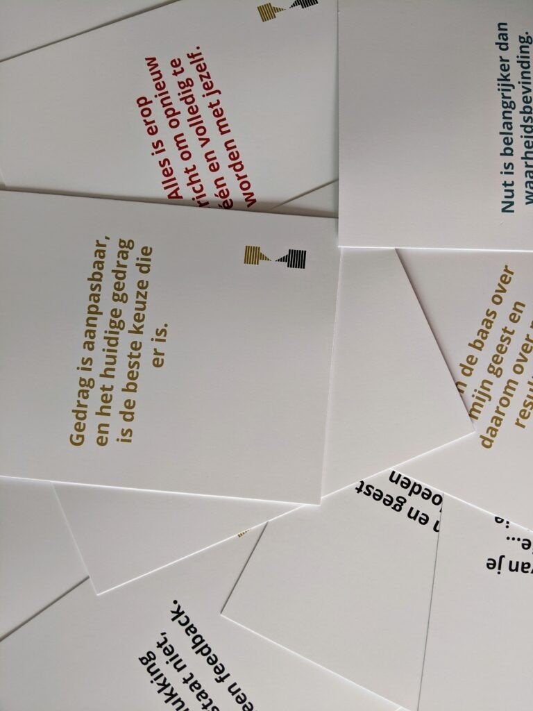 Stickerset met de 20 NLP vooronderstellingen, Verzenden, Nieuw, Meerdere stickers