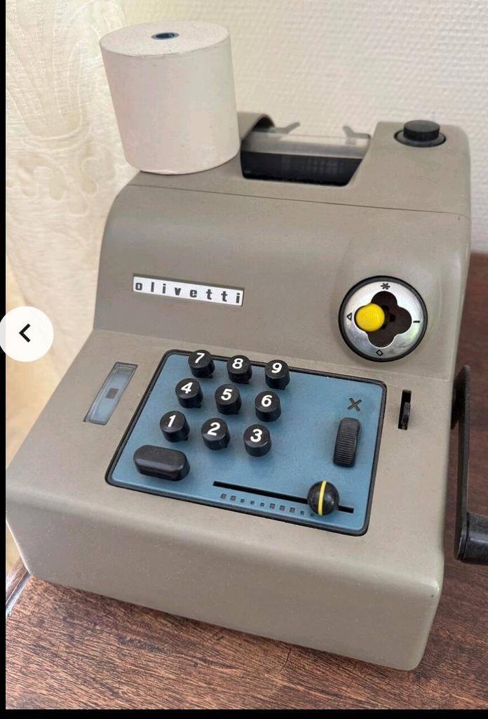 Antieke mechanische rekenmachine Olivetti, Ophalen of Verzenden, Gebruikt
