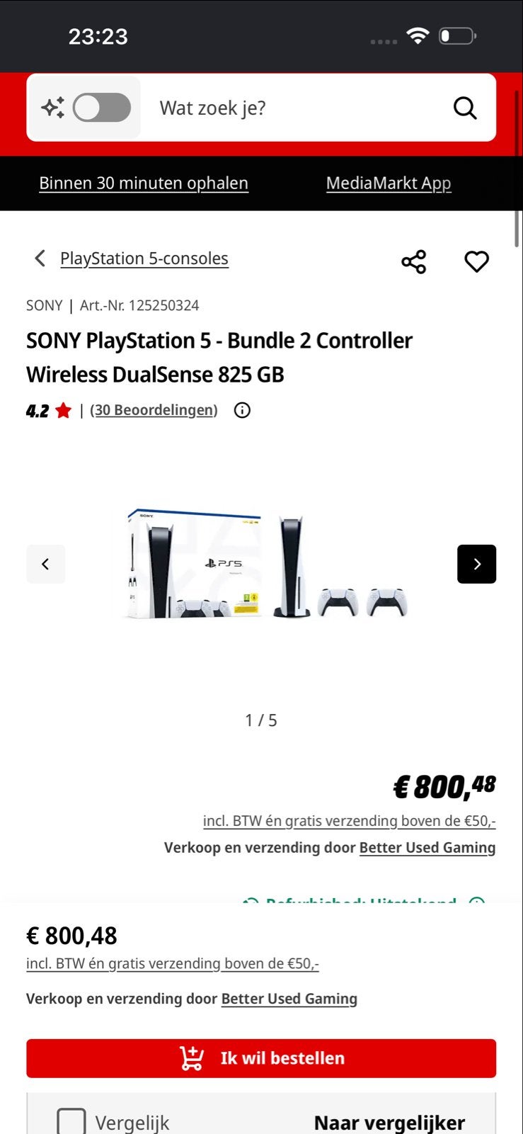 Ruilen voor telefoon SONY PlayStation 5, Ophalen, Zo goed als nieuw