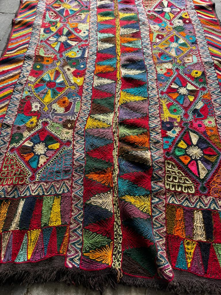 Handgeknoopt Bedoeïenen kleed, Gebruikt, 200 cm of meer, Ophalen of Verzenden, Bedoeïenen vloerkleed