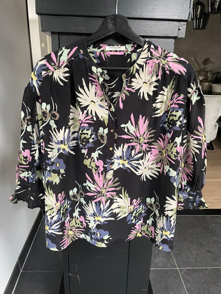 Scotch & Soda dames blouse, Ophalen of Verzenden, Zo goed als nieuw, Maat 38/40 (M), Zwart