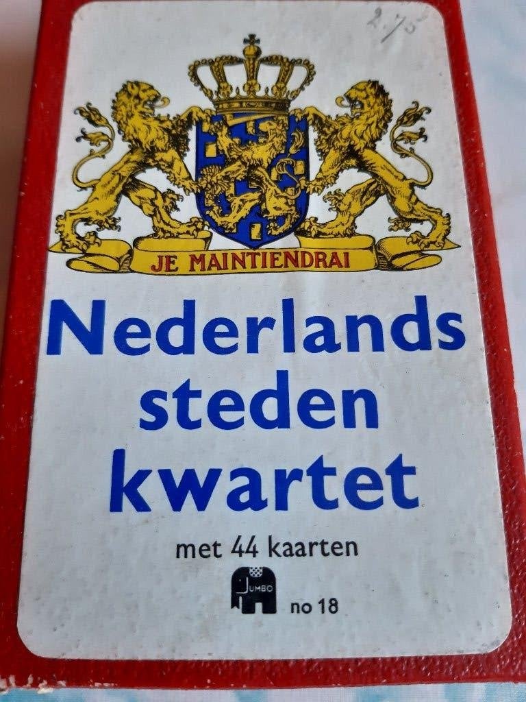 Jumbo Nederlands Steden Kwartet - Doosje is beschadigd, Ophalen of Verzenden, Gebruikt, Kwartet(ten)