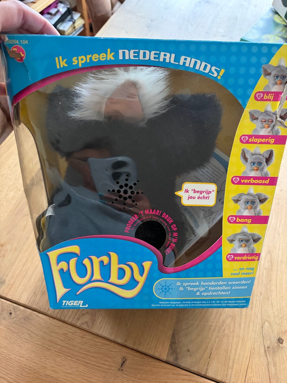 Vintage Furby Zwart Nederlands sprekend, Kinderen en Baby's, Met doos, Overige merken, Overige karakters, Overige typen
