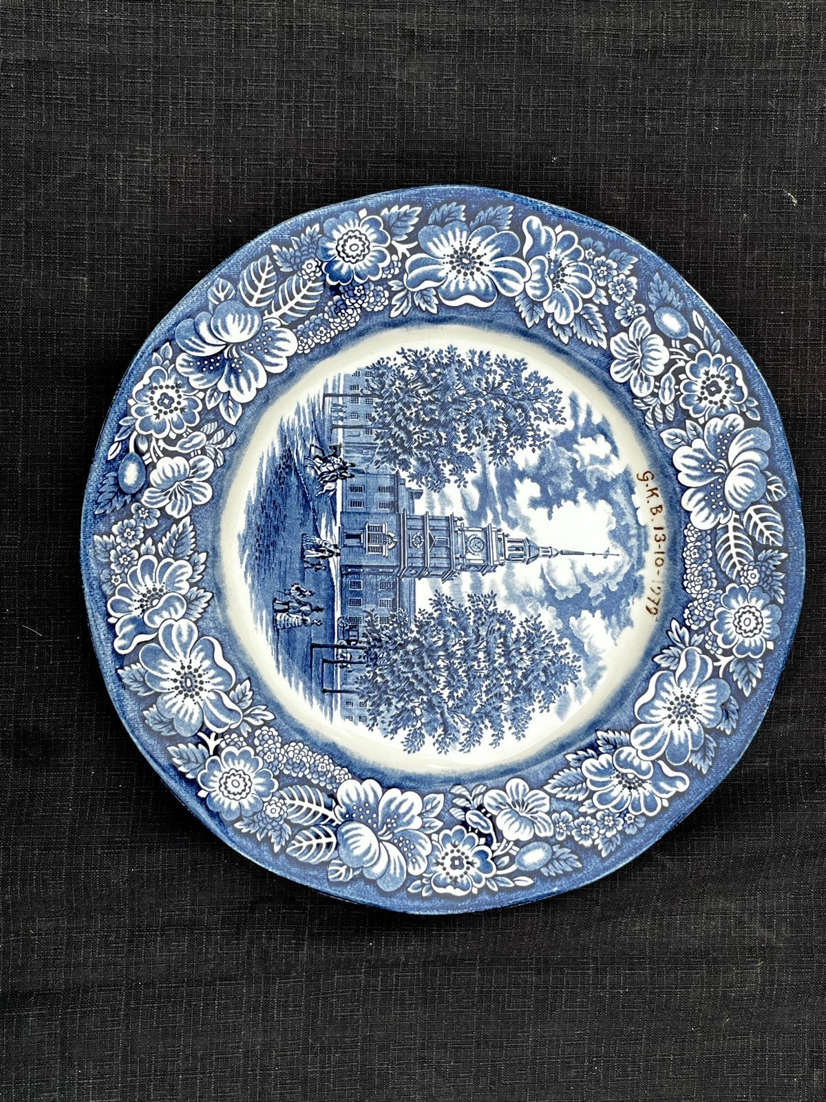 Liberty Blue Independence Hall decoratief bord, Antiek en Kunst, Ophalen