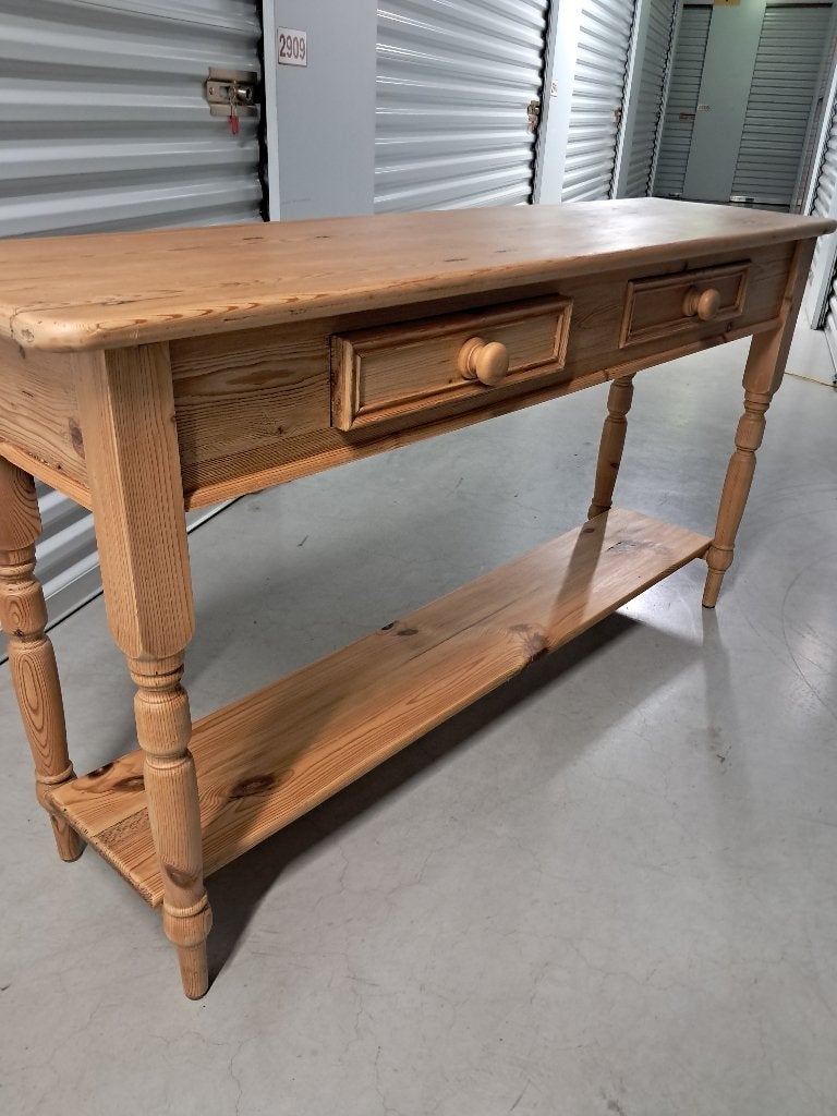 Grenen sidetable, Ophalen, Gebruikt, 100 tot 150 cm, Grenenhout