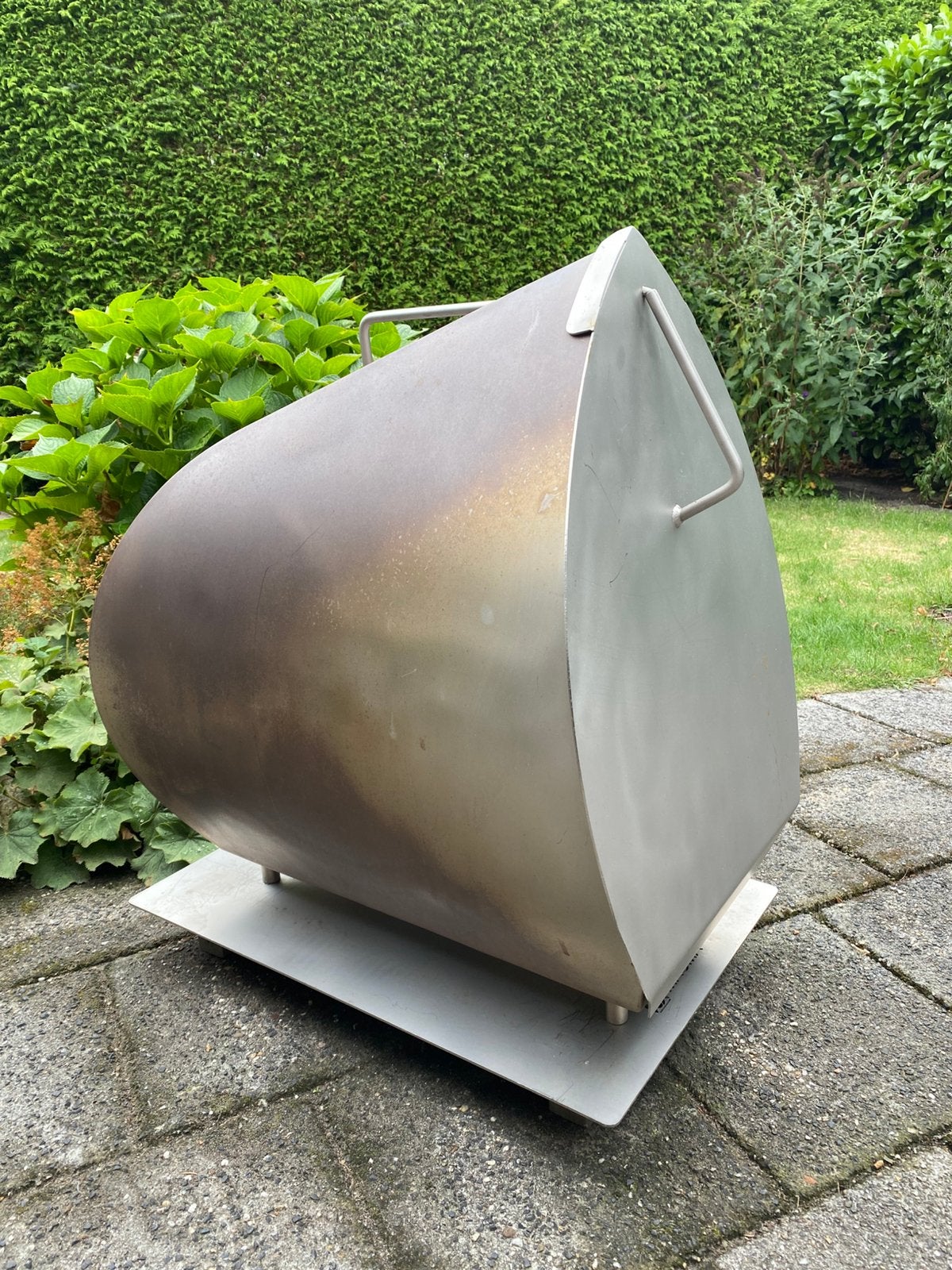 Magma tuinhaard rvs - inclusief voorkap en onderplaat, Tuin en Terras, Vuurkorven, Ophalen, Gebruikt