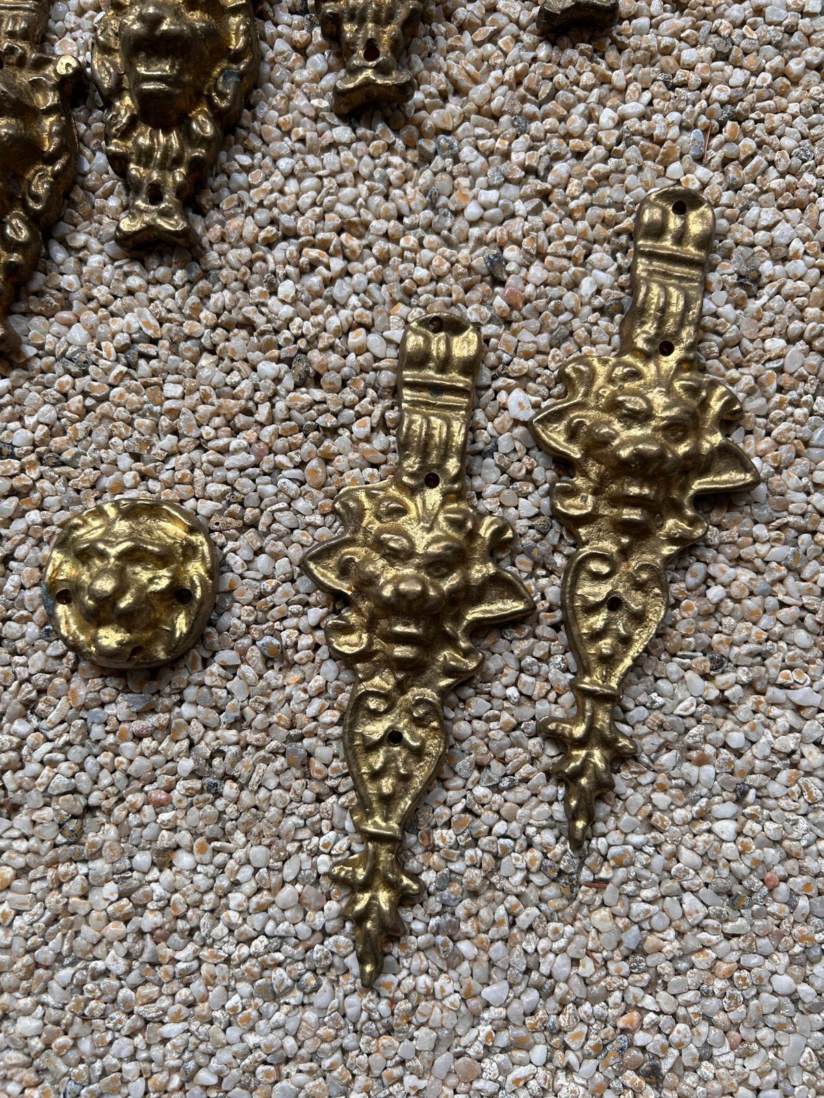 Messing beslag: Leeuwenkop, Ophalen of Verzenden