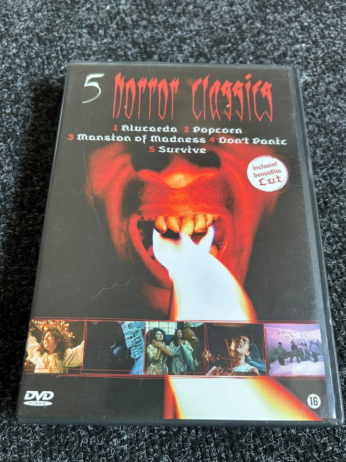 5 horror classics dvd box, Vanaf 16 jaar, Ophalen of Verzenden, Gebruikt