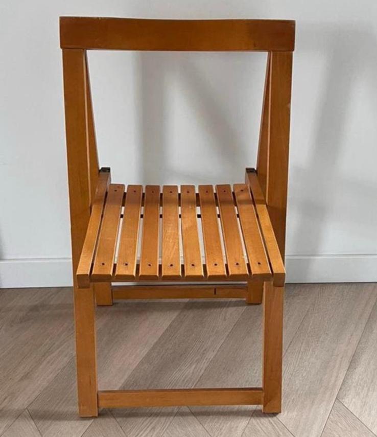3 Aldo Jacober voor Alberto Bazzani klapstoelen, jaren 1960, Ophalen, Zo goed als nieuw, Hout, Drie
