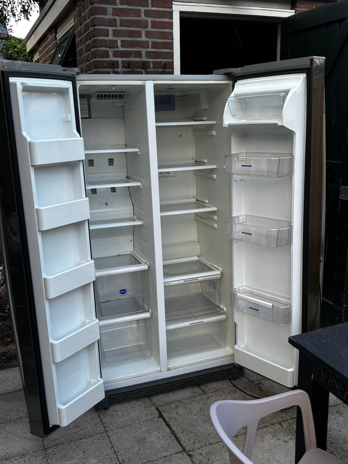 Amerikaanse koelkast, Ophalen, Gebruikt, 200 liter of meer, 60 cm of meer