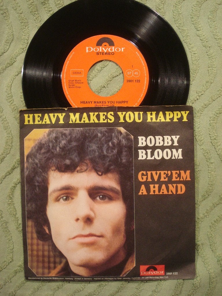 Bobby Bloom 7" Vinyl Single: ‘Heavy makes you happy’ (D), Ophalen of Verzenden, Zo goed als nieuw, 7 inch, Pop