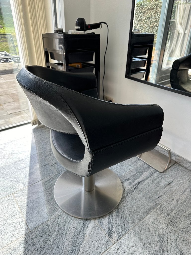 Kappersstoel - Zwart leer, Ophalen, Nieuw, Pruik of Haarverlenging