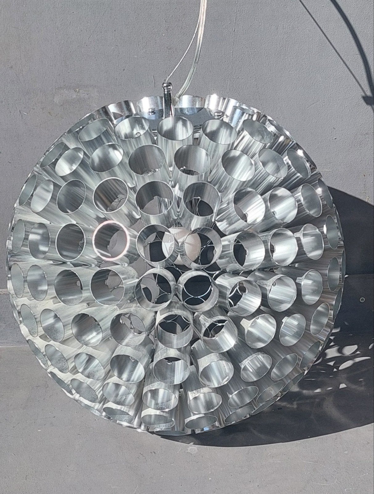 vintage Hanglamp space ace stijl, Huis en Inrichting, Gebruikt, Modern, Industrieel, Metaal, E27 (groot)