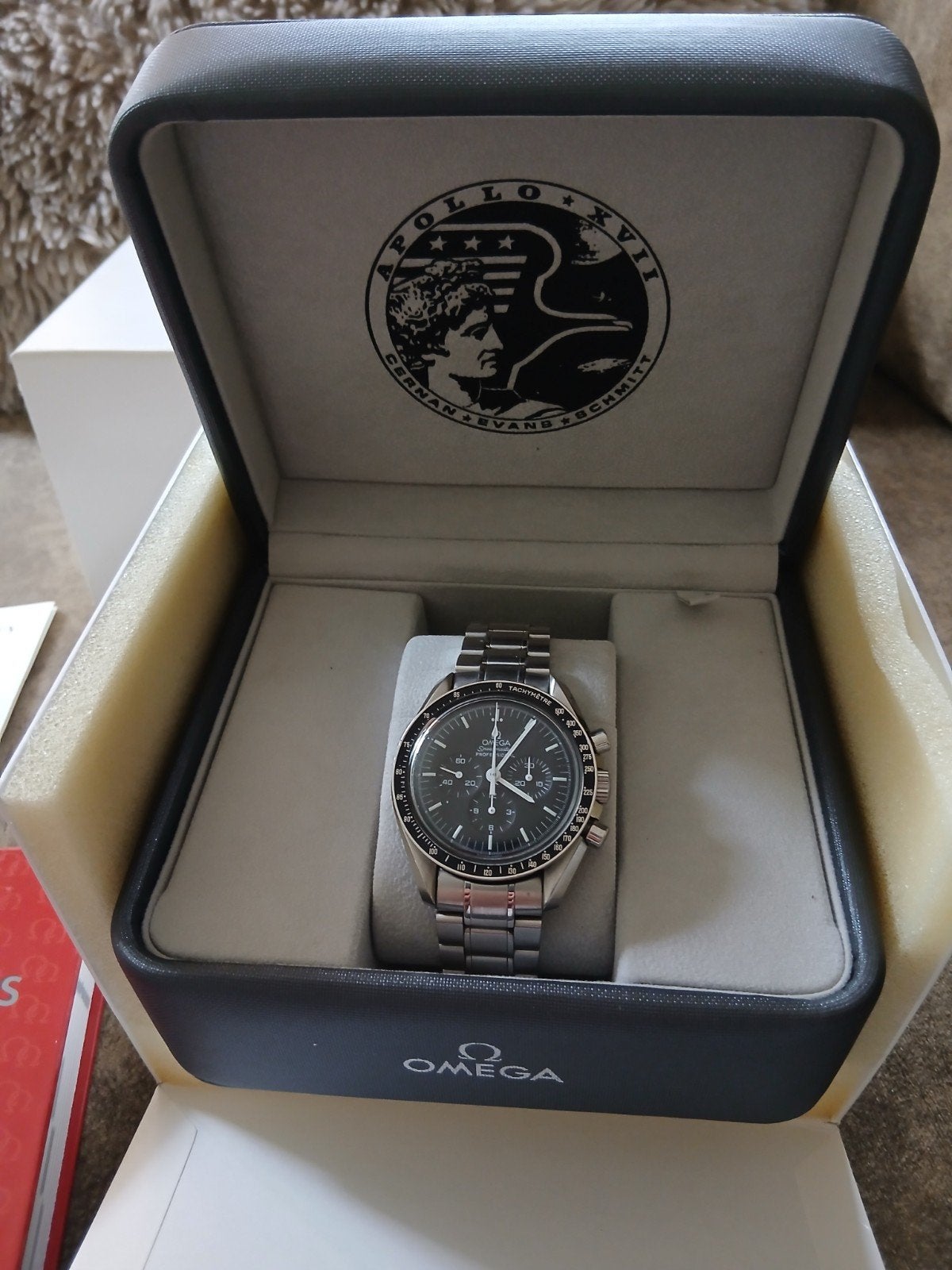 Omega Speedmaster Professional Cernan Apollo xvll, Ophalen, Staal, Staal, Polshorloge