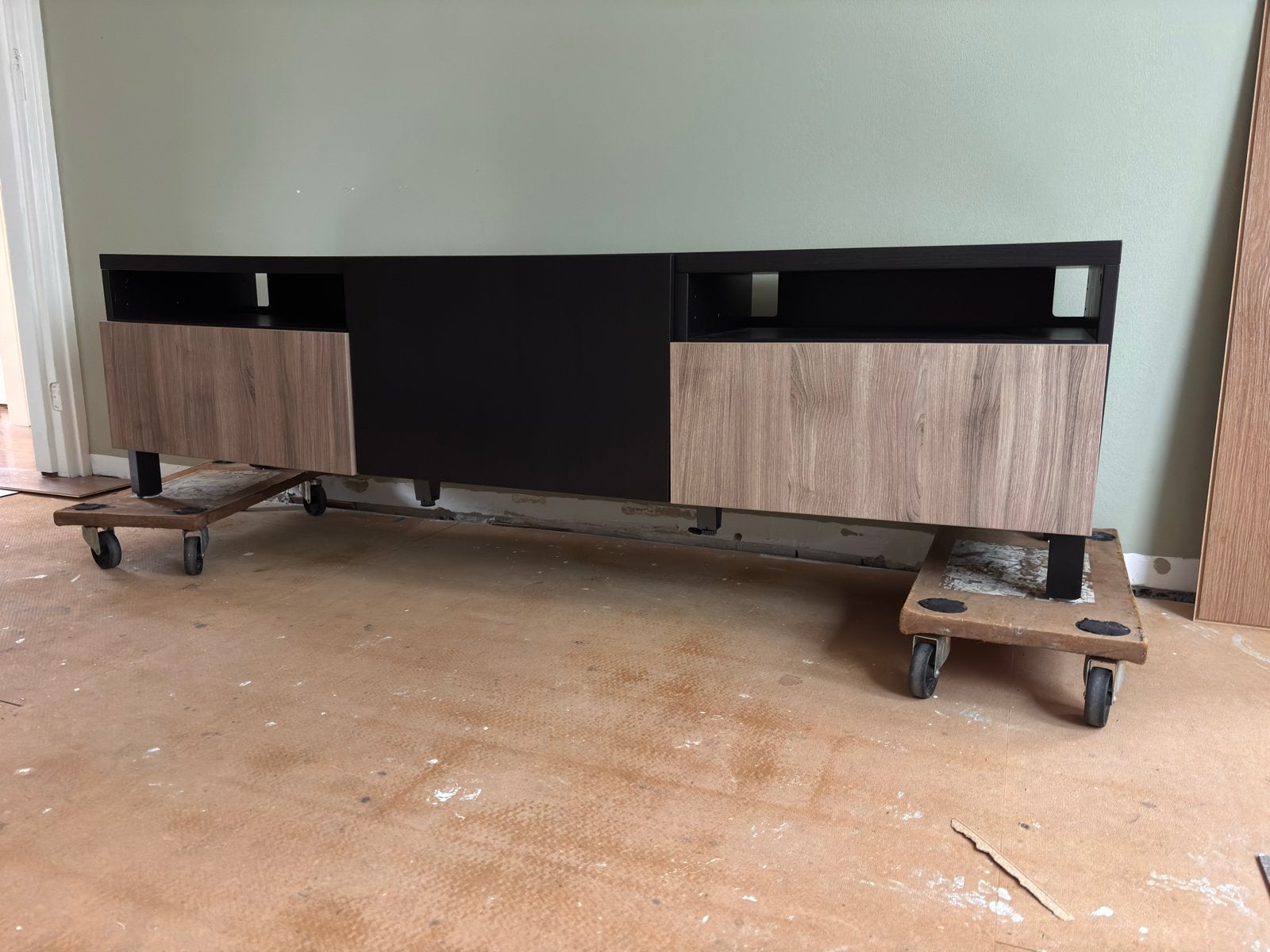 IKEA BESTÅ TV-meubel 180x42x50 cm, Huis en Inrichting, Kasten | Televisiemeubels, Ophalen, Gebruikt, 150 tot 200 cm, Minder dan 100 cm