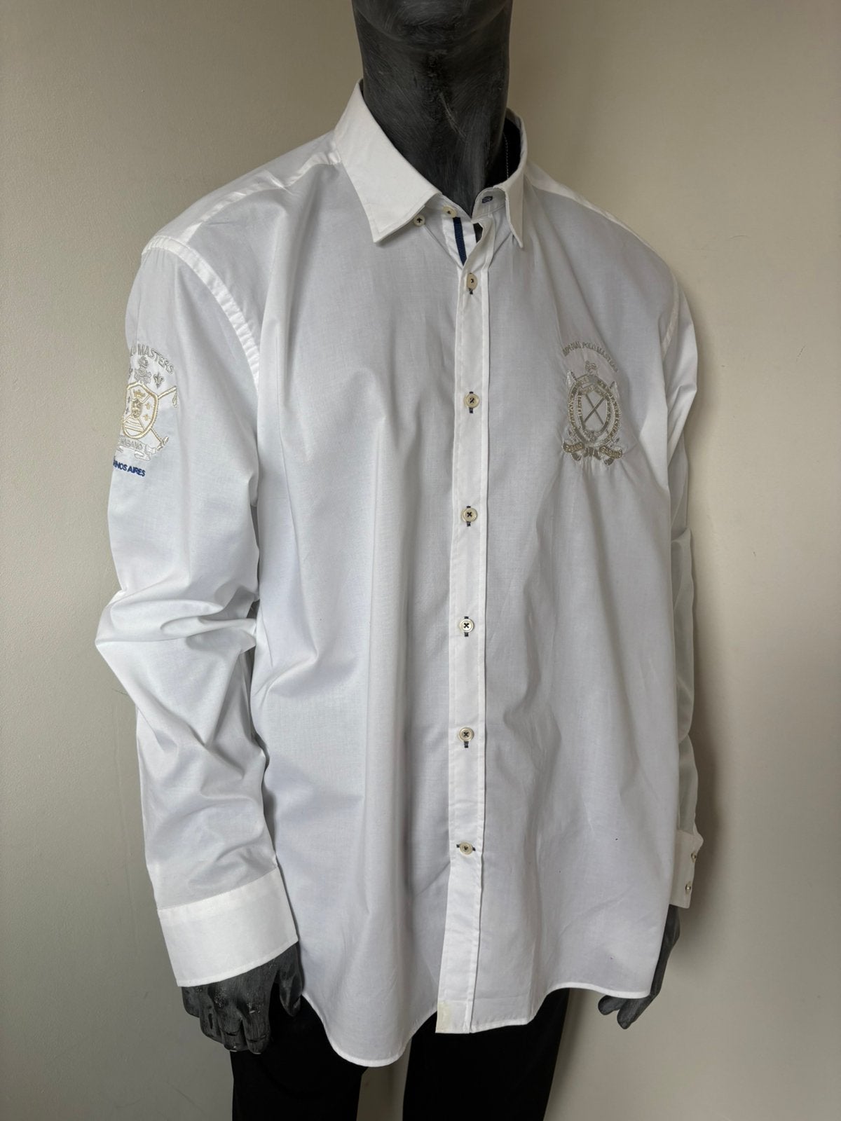 Imperial Polo Masters Heren Overhemd - Wit - Maat 3XL, Kleding | Heren, Ophalen of Verzenden, Zo goed als nieuw, Wit, Overige halswijdtes