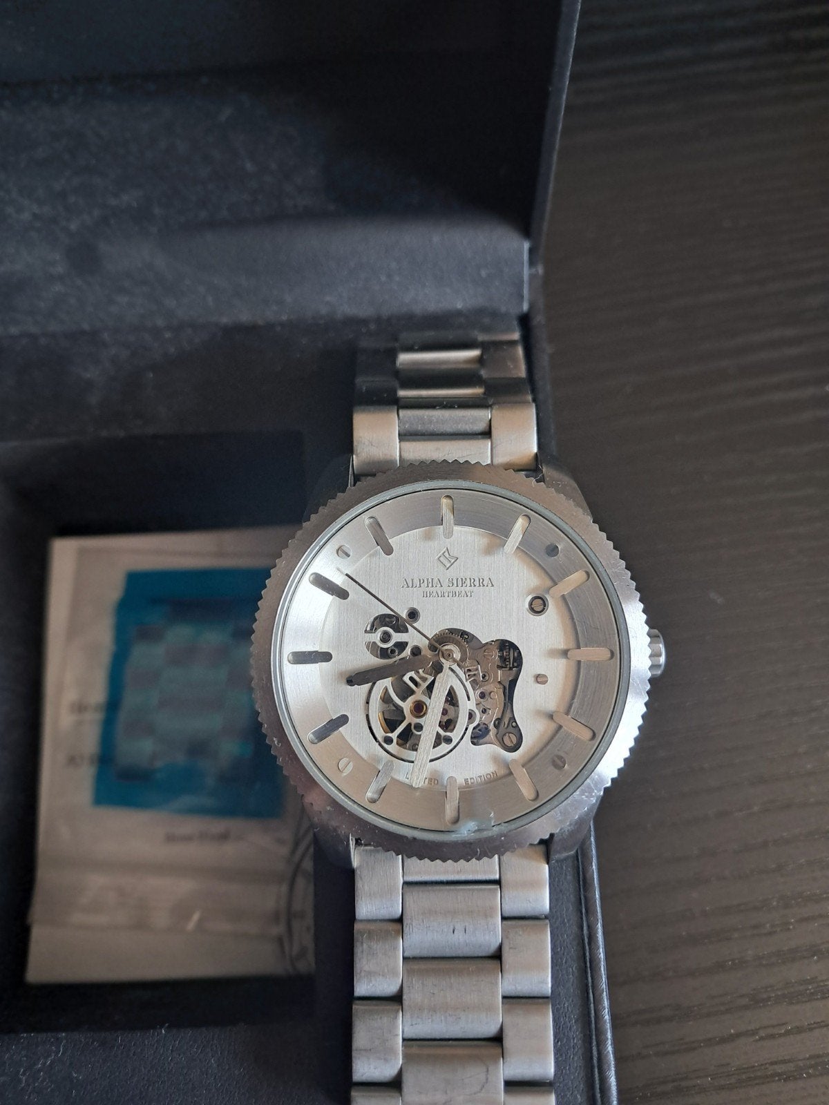 Alpha Sierra Heartbeat horloge - Gebruikt met stootplekje, Overige merken, Staal, Gebruikt, Staal