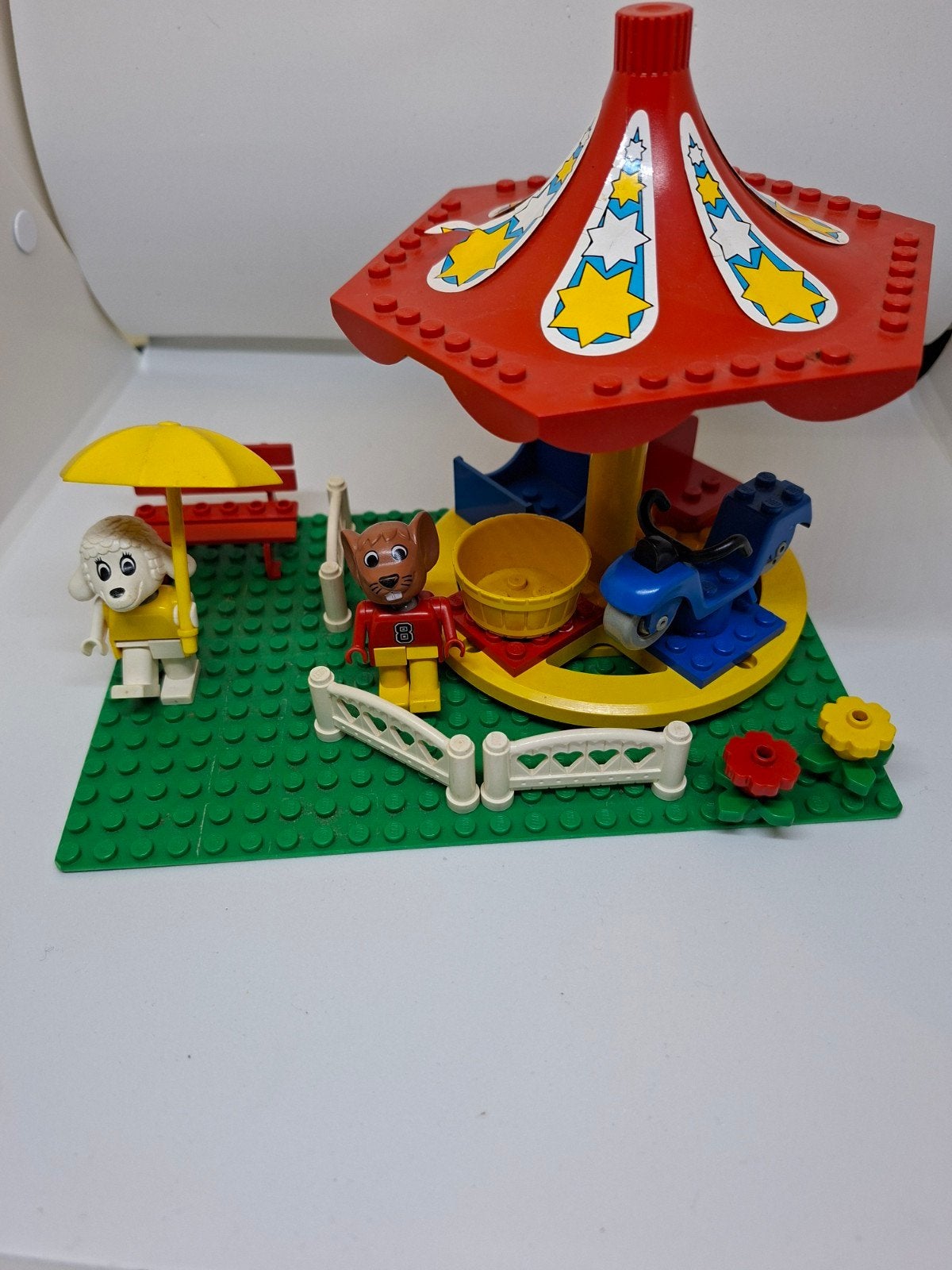 Lego Fabuland 3663 Carrousel met figuren met instructie boek, Ophalen of Verzenden, Gebruikt