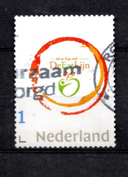 gestempelde zegel. persoonlijke:  LOGO met de eetlijn, Ophalen of Verzenden, Na 1940, Gestempeld