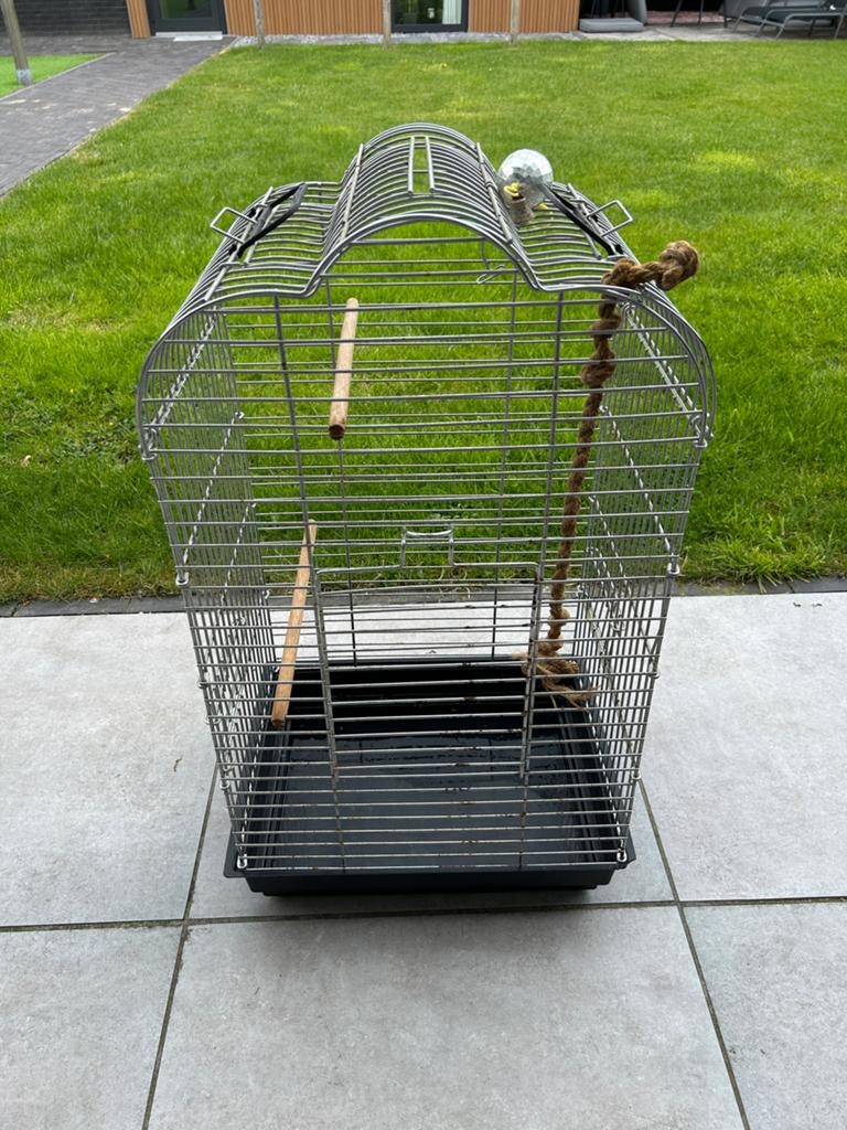 Vogel kooi groot, Dieren en Toebehoren, Vogels | Hokken en Kooien, Ophalen, Zo goed als nieuw, Metaal, Vogelkooi