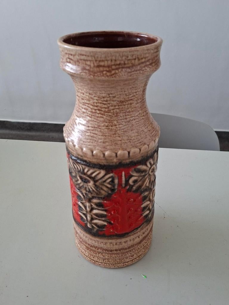Vintage West Germany vaas jaren 60/70 – Fat Lava stijl, Antiek en Kunst, Antiek | Vazen, Ophalen of Verzenden