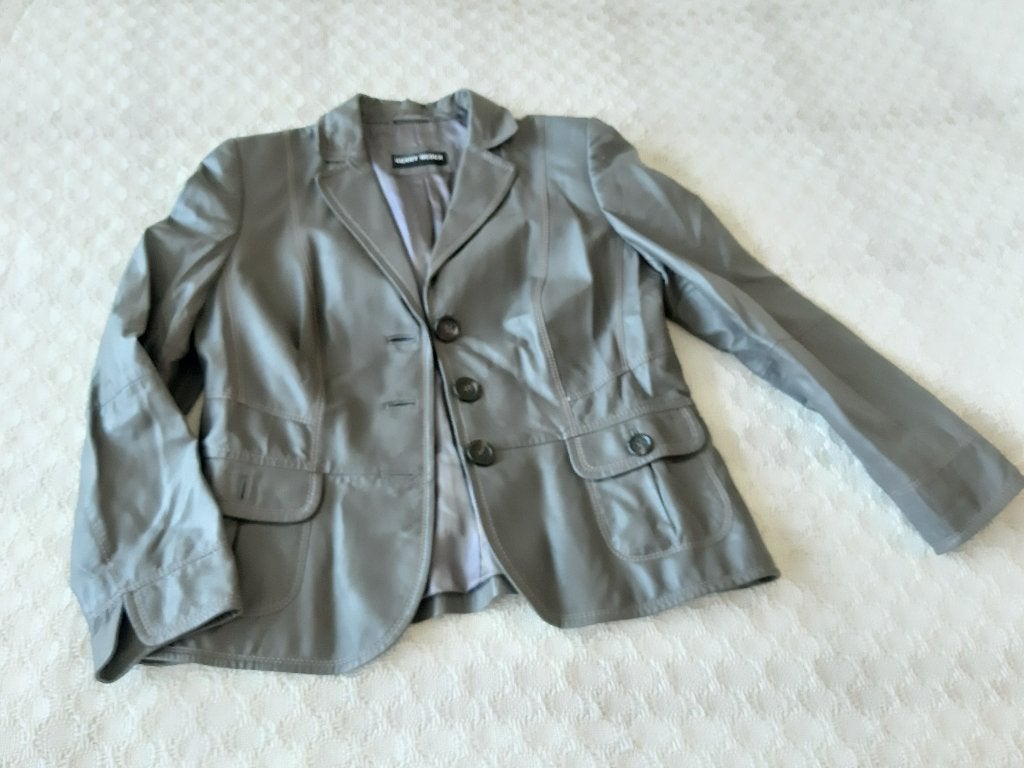 prachtig echt leren jasje Gerry Weber maat 42, Ophalen, Zwart, Maat 42/44 (L), Zo goed als nieuw