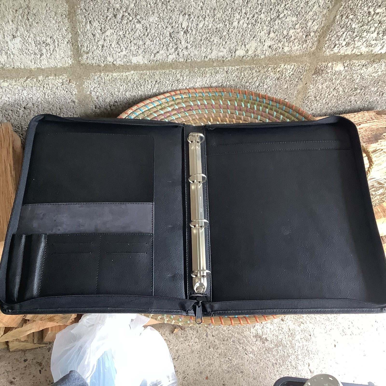 Leren organizer/ opbergmap, Ophalen of Verzenden, Gebruikt, A4