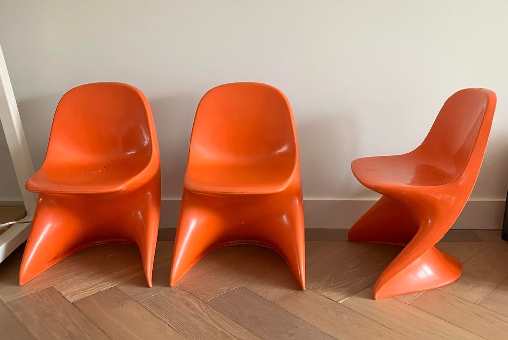 Casalino 1 Retro Space Age Stoelen Oranje Gaaf!!, Ophalen