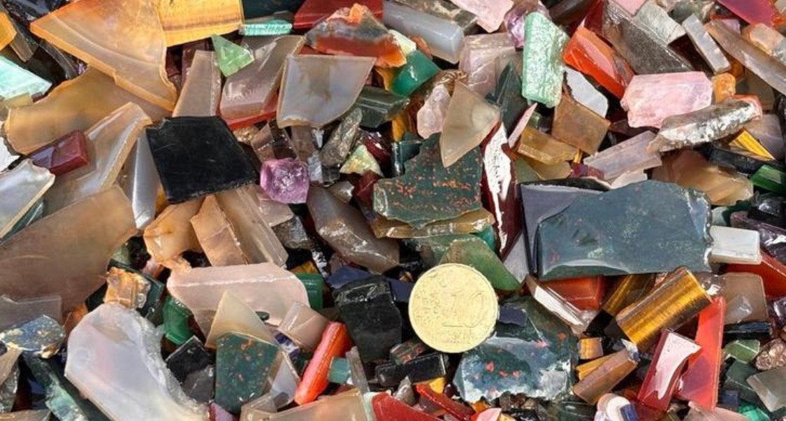 mooi trommel materiaal vele soorten lortone (mozaïek), Ophalen of Verzenden