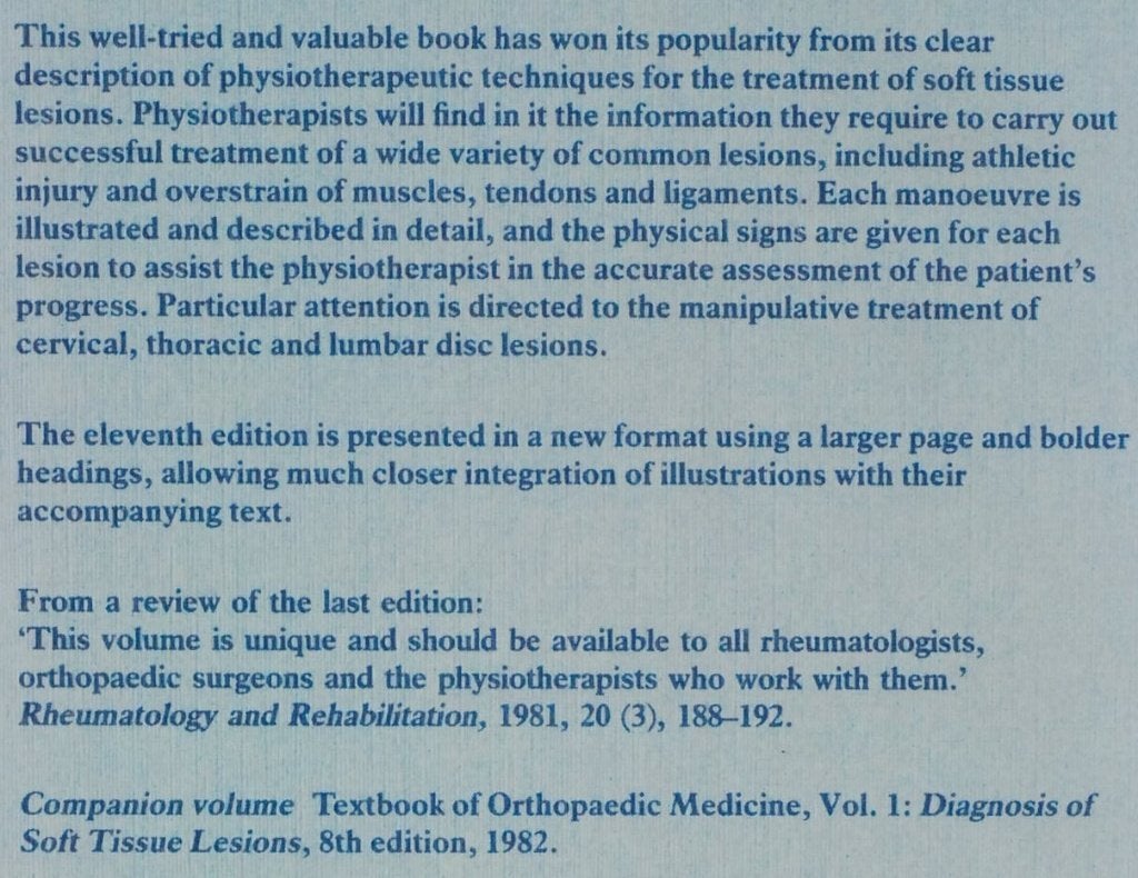 Textbook of Orthopaedic Medicine (1984), Verzenden, Beta, Zo goed als nieuw, WO