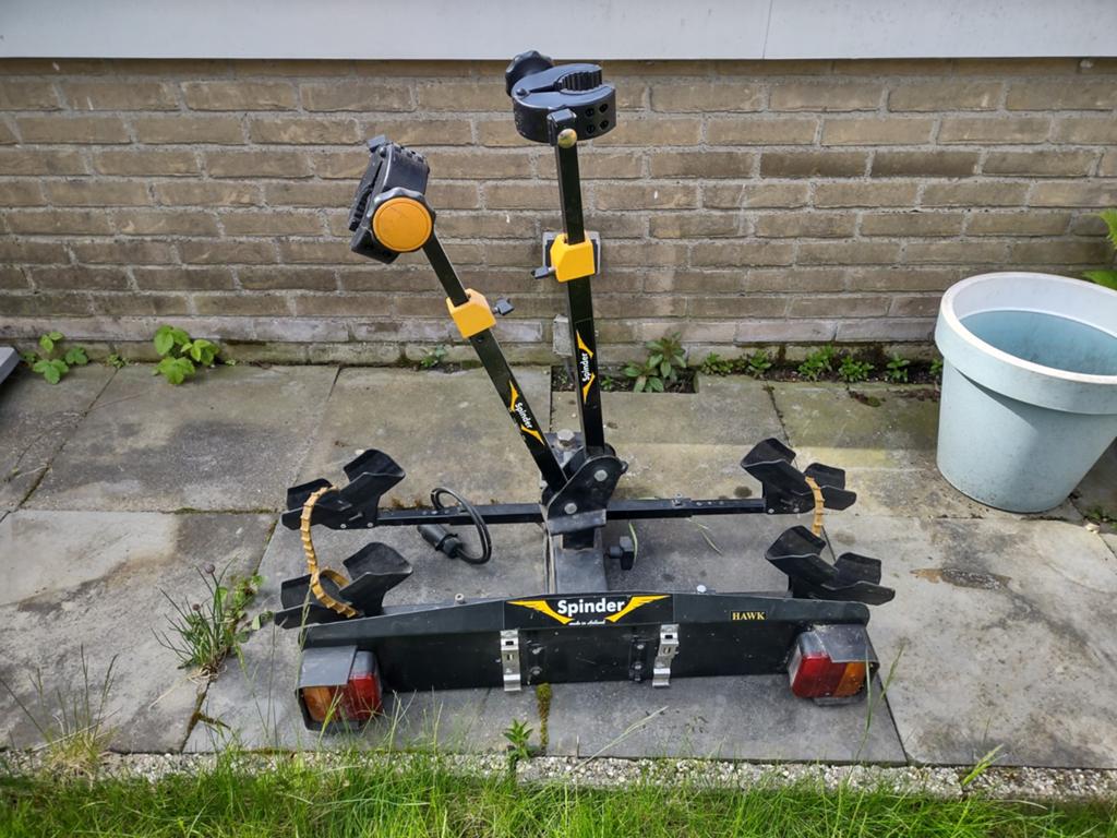 Spinder Hawk fietsendrager voor 2 fietsen, Ophalen, Gebruikt, Trekhaakdrager