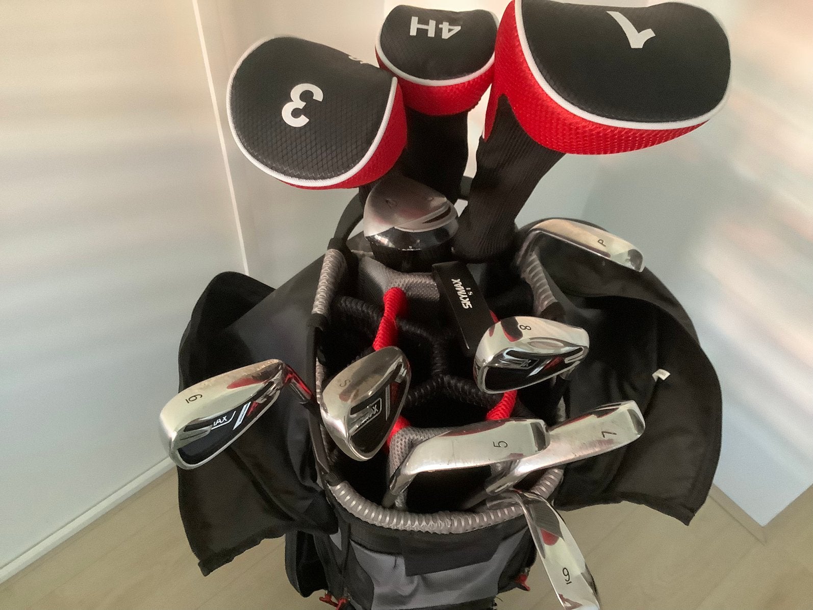 Complete golfset + 3 wiel golfkar, Ophalen, Zo goed als nieuw, Kart