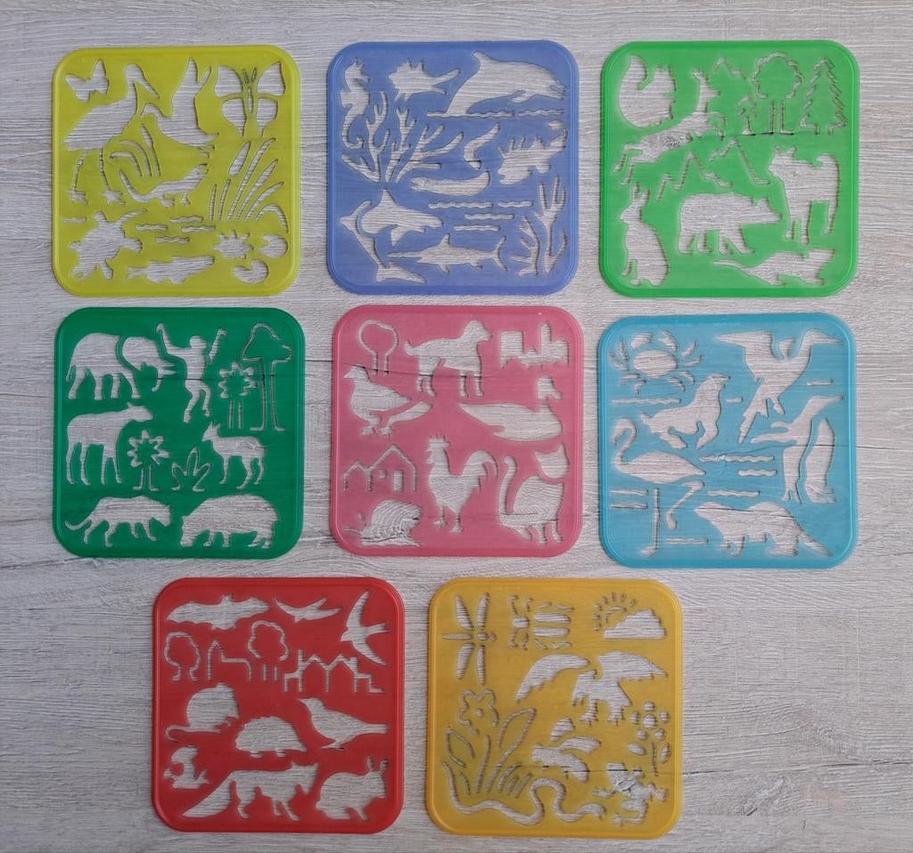 TUPPERWARE,  8 Dieren Tekensjablonen ( WWF ) - Nu € 15, Kinderen en Baby's, Speelgoed | Educatief en Creatief, Ophalen of Verzenden